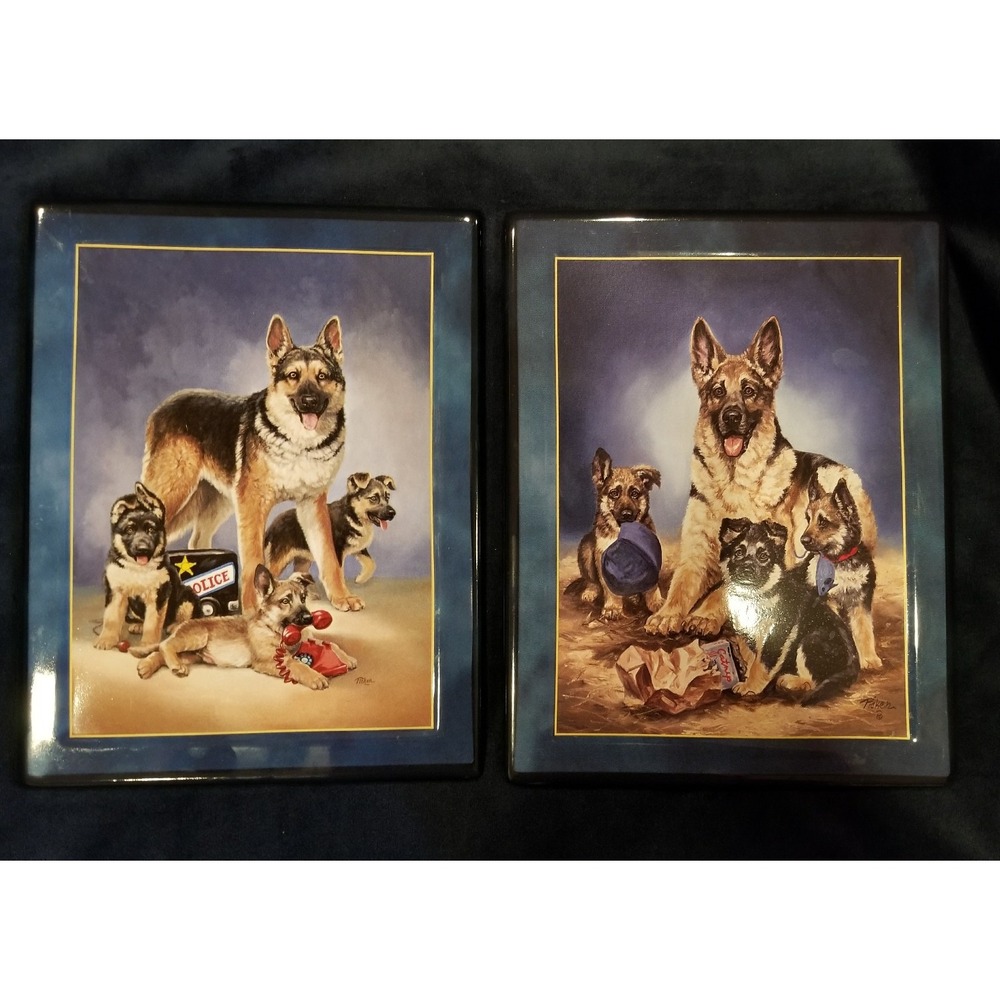 German Shepherd "Detectives in Training"/On Call" Police Dog Linda Picken Plaque